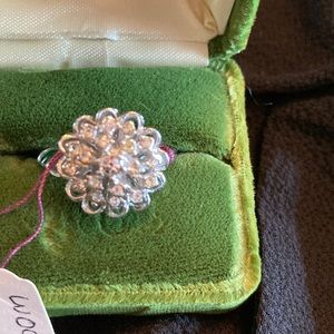 Another gorgeous sun-gem cluster ring with nineteen CZ’s size 8 Sterling silver